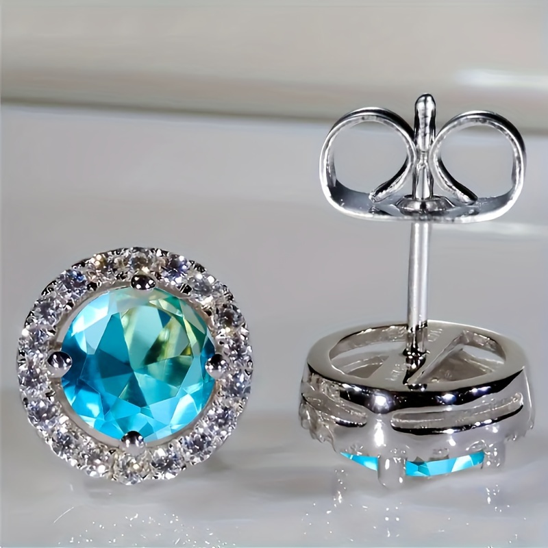 Classic Round Zirconia Earrings for Women